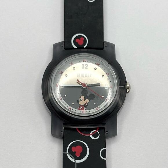 Silver & Black Disney Mickey Mouse Watch - Picture 3 of 5